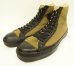 画像1: 80'S CONVERSE キャンバス ハイカット スニーカー カーキ/ブラック USA製 (VINTAGE) (1)