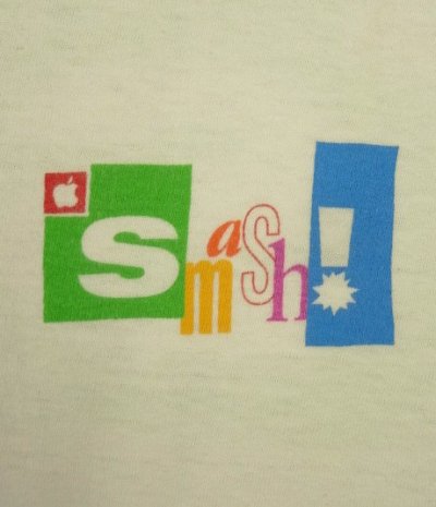画像5: 80'S APPLE "SMASH!" シングルステッチ 両面プリント 半袖 Tシャツ ホワイト USA製 (VINTAGE)