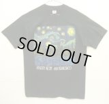 90'S VINCENT VAN GOGH "STARRY NIGHT - SAN FRANCISCO" シングルステッチ 半袖 Tシャツ ブラック USA製 (MINT CONDITION)