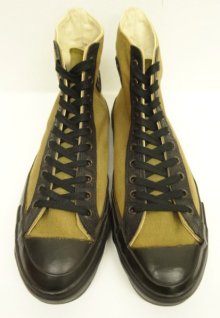 他の写真1: 80'S CONVERSE キャンバス ハイカット スニーカー カーキ/ブラック USA製 (VINTAGE)