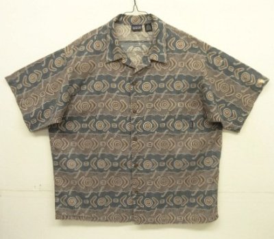 画像1: 90'S PATAGONIA コットン 半袖 オープンカラーシャツ 総柄 (VINTAGE)
