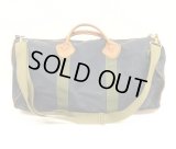 80'S LL Bean キャンバス/レザー ダッフルバッグ ネイビー/オリーブ USA製 (VINTAGE)