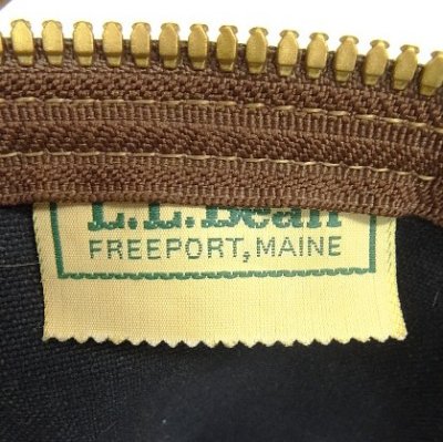 画像2: 80'S LL Bean キャンバス/レザー ダッフルバッグ ネイビー/オリーブ USA製 (VINTAGE)