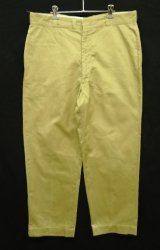 70'S アメリカ軍 US ARMY コットン100% チノパンツ RAPID製ブラスジップ (VINTAGE)