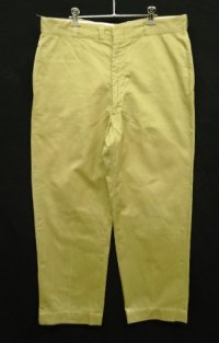 70'S アメリカ軍 US ARMY コットン100% チノパンツ RAPID製ブラスジップ (VINTAGE)