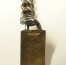 他の写真2: 40〜50'S アメリカ軍 スターリングシルバー ミリタリー IDプレート チェーンブレスレット シルバー (VINTAGE)