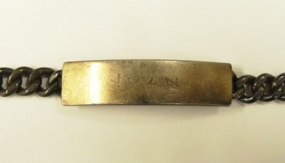 画像2: 40〜50'S アメリカ軍 スターリングシルバー ミリタリー IDプレート チェーンブレスレット シルバー (VINTAGE)