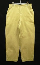 60'S アメリカ軍 US ARMY コットン100% チノパンツ RAPID製アルミジップ (VINTAGE)