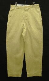 60'S アメリカ軍 US ARMY コットン100% チノパンツ FAST製ブラスジップ (VINTAGE)