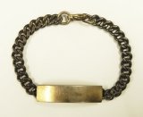 40〜50'S アメリカ軍 スターリングシルバー ミリタリー IDプレート チェーンブレスレット シルバー (VINTAGE)