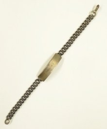 他の写真1: 40〜50'S アメリカ軍 スターリングシルバー ミリタリー IDプレート チェーンブレスレット シルバー (VINTAGE)