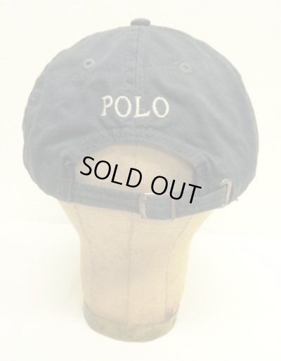 画像4: 90'S RALPH LAUREN ロゴ刺繍 ベースボールキャップ ネイビー USA製 (VINTAGE)