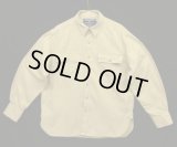 90'S RALPH LAUREN "POLO SPORT" ステンシル マチ付き 長袖 ワークシャツ ベージュ (VINTAGE)