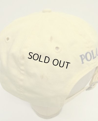 画像7: 90'S RALPH LAUREN ロゴ刺繍 ベースボールキャップ イエロー/ライトグリーン USA製 (VINTAGE)