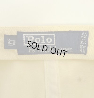 画像6: 90'S RALPH LAUREN ロゴ刺繍 ベースボールキャップ イエロー/ライトグリーン USA製 (VINTAGE)