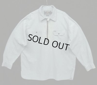 画像1: 90'S RALPH LAUREN "POLO SPORT" ハーフジップ チンスト＆マチ付き 長袖 シャンブレーシャツ ririジップ (VINTAGE)
