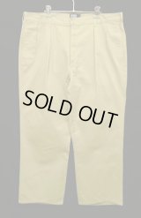 90'S RALPH LAUREN ツープリーツ チノパンツ ベージュ USA製 (VINTAGE)
