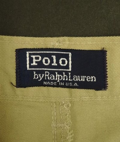 画像2: 90'S RALPH LAUREN ツープリーツ チノパンツ ベージュ USA製 (VINTAGE)
