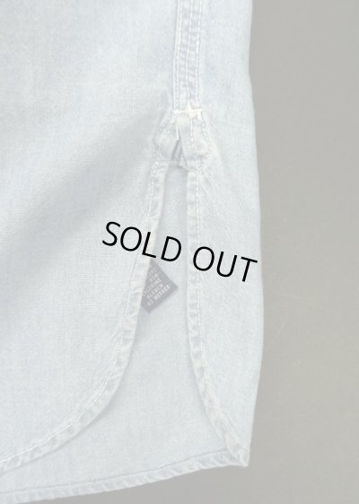 画像6: 90'S RALPH LAUREN "POLO SPORT" ハーフジップ チンスト＆マチ付き 長袖 シャンブレーシャツ ririジップ (VINTAGE)