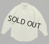 90'S RALPH LAUREN "POLO COUNTRY" キャンバス 長袖 ワークシャツ カーキ (VINTAGE)