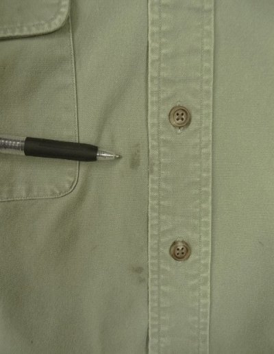 画像4: 90'S RALPH LAUREN "POLO COUNTRY" キャンバス 長袖 ワークシャツ カーキ (VINTAGE)