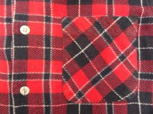 他の写真2: 60'S PENNEY'S 三角タグ プリントフランネル オープンカラーシャツ チェック柄 (VINTAGE)