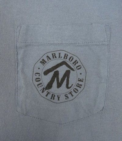 画像5: 90'S MARLBORO シングルステッチ ポケット付き 半袖 Tシャツ ブルー (VINTAGE)