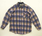 80'S SEARS プリントフランネル ワークシャツ チェック柄 (VINTAGE)