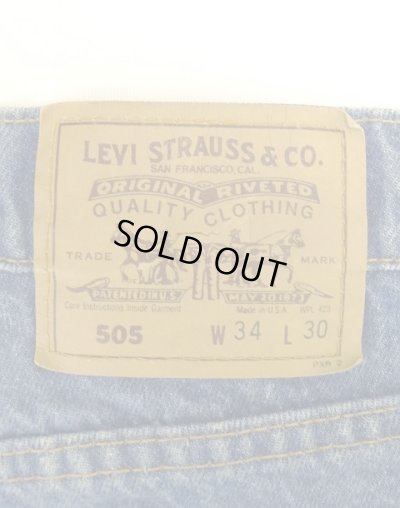 画像4: 90'S LEVIS 505 デニム インディゴ W34L30 USA製 (VINTAGE)