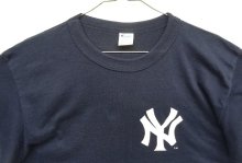 他の写真1: 80'S CHAMPION "NEW YORK YANKEES"トリコタグ シングルステッチ 半袖 Tシャツ ネイビー USA製 (VINTAGE)