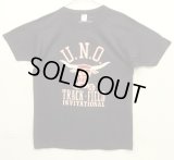 80'S CHAMPION "U.N.O.TRACK-FIELD"トリコタグ シングルステッチ 半袖 Tシャツ ダークネイビー USA製 (DEADSTOCK)