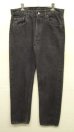 画像1: 80'S LEVIS 505 デニム 先染めブラック W34L30 USA製 (VINTAGE) (1)
