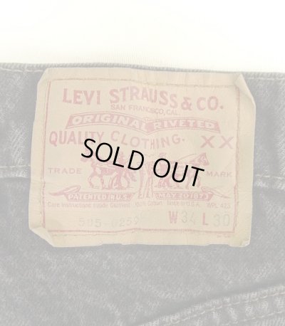 画像4: 80'S LEVIS 505 デニム 先染めブラック W34L30 USA製 (VINTAGE)