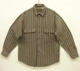 90'S EDDIE BAUER "McKINLEY CLOTH" 長袖 ネルシャツ ストライプ (VINTAGE)