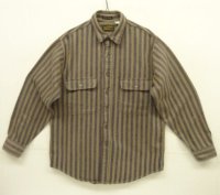 90'S EDDIE BAUER "McKINLEY CLOTH" 長袖 ネルシャツ ストライプ (VINTAGE)