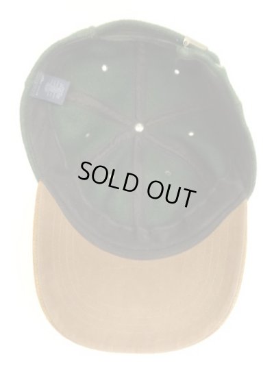 画像5: 90'S LANDS' END 6パネル レザー/ウール ベースボールキャップ グリーン/ブラウン USA製 (VINTAGE)