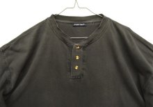 他の写真1: 90'S PURITAN ヘンリーネック 長袖 Tシャツ フェードブラック (VINTAGE)