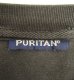 画像2: 90'S PURITAN ヘンリーネック 長袖 Tシャツ フェードブラック (VINTAGE) (2)
