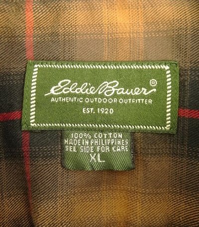 画像2: 00'S EDDIE BAUER 長袖 BDシャツ オンブレチェック (USED)