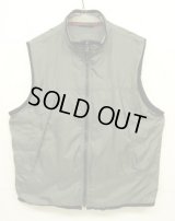 90'S GAP 旧タグ 裏地サーマル フルジップ ナイロンベスト カーキ (VINTAGE)