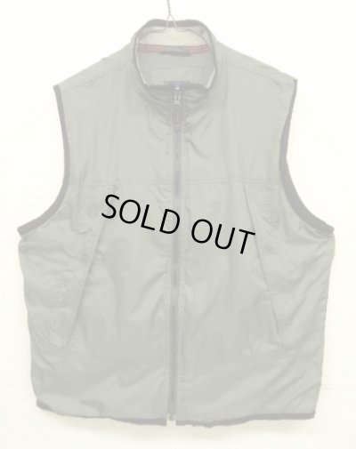 画像1: 90'S GAP 旧タグ 裏地サーマル フルジップ ナイロンベスト カーキ (VINTAGE)