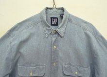 他の写真1: 90'S GAP 旧タグ 長袖 シャンブレーシャツ ブルー (VINTAGE)