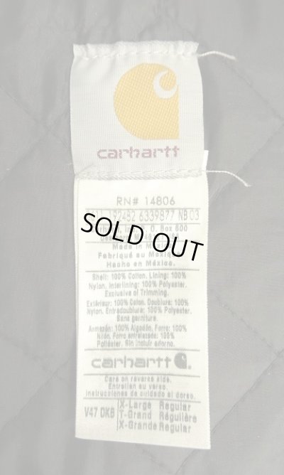 画像2: 11'S CARHARTT 裏地キルティング ダックベスト ダークブラウン メキシコ製 (VINTAGE)