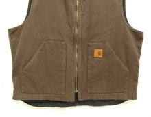 他の写真3: 11'S CARHARTT 裏地キルティング ダックベスト ダークブラウン メキシコ製 (VINTAGE)