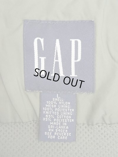 画像2: 90'S GAP 旧タグ 裏地サーマル フルジップ ナイロンベスト カーキ (VINTAGE)