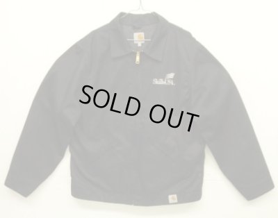 画像1: 15'S CARHARTT 裏地付き ドリズラージャケット ブラック USA製 (VINTAGE)
