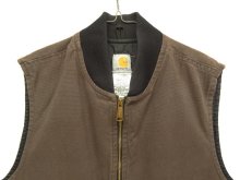 他の写真1: 11'S CARHARTT 裏地キルティング ダックベスト ダークブラウン メキシコ製 (VINTAGE)