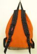 画像4: 90'S EASTPAK 旧タグ ボトムレザー ナイロン バックパック オレンジ USA製 (VINTAGE)
