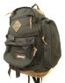 画像2: 80'S EASTPAK 旧タグ 両サイド収納付き ボトムレザー ナイロン バックパック ブラック USA製 (VINTAGE) (2)
