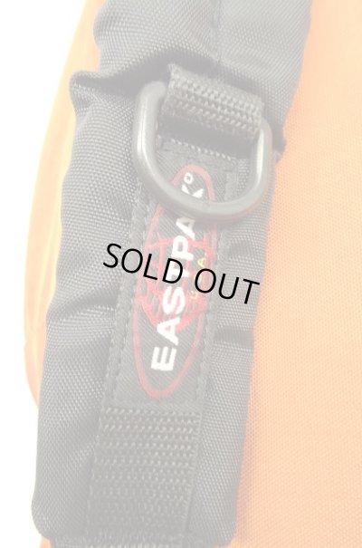 画像5: 90'S EASTPAK 旧タグ ボトムレザー ナイロン バックパック オレンジ USA製 (VINTAGE)